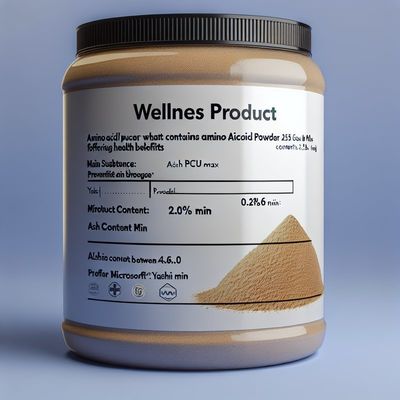 Lievito 25UFC/g Max Polvere di Aminoacidi per un Ottimale Equilibrio del pH 4.0-6.0 e Benefici per la Salute Ceneri 0.2% Min